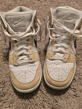Nike Dunk High Premium Sesame Obsidian Womens Size 7.5 DX2044-101 Suede SNEAKERS
